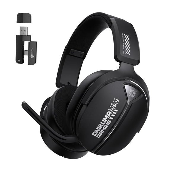 Siivton Wireless Gaming Headset with 60H Playtime, Bluetooth 5.4 & 2.4G Dual Mode, 950mAh Battery, Noise-Canceling Mic for PC,PS4,PS5,Switch,Mobile