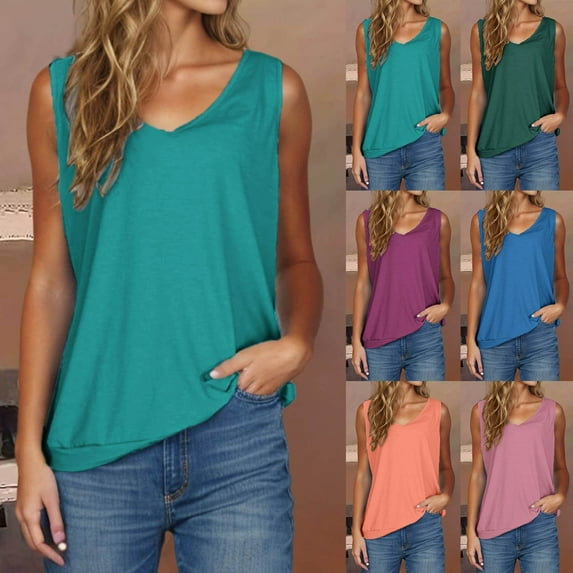 Sijiajgjfu Womens Tank Tops Square Neck Jacquard Sleeveless Shirts Slim Fit Solid Color Fashion Tee Blouses White S