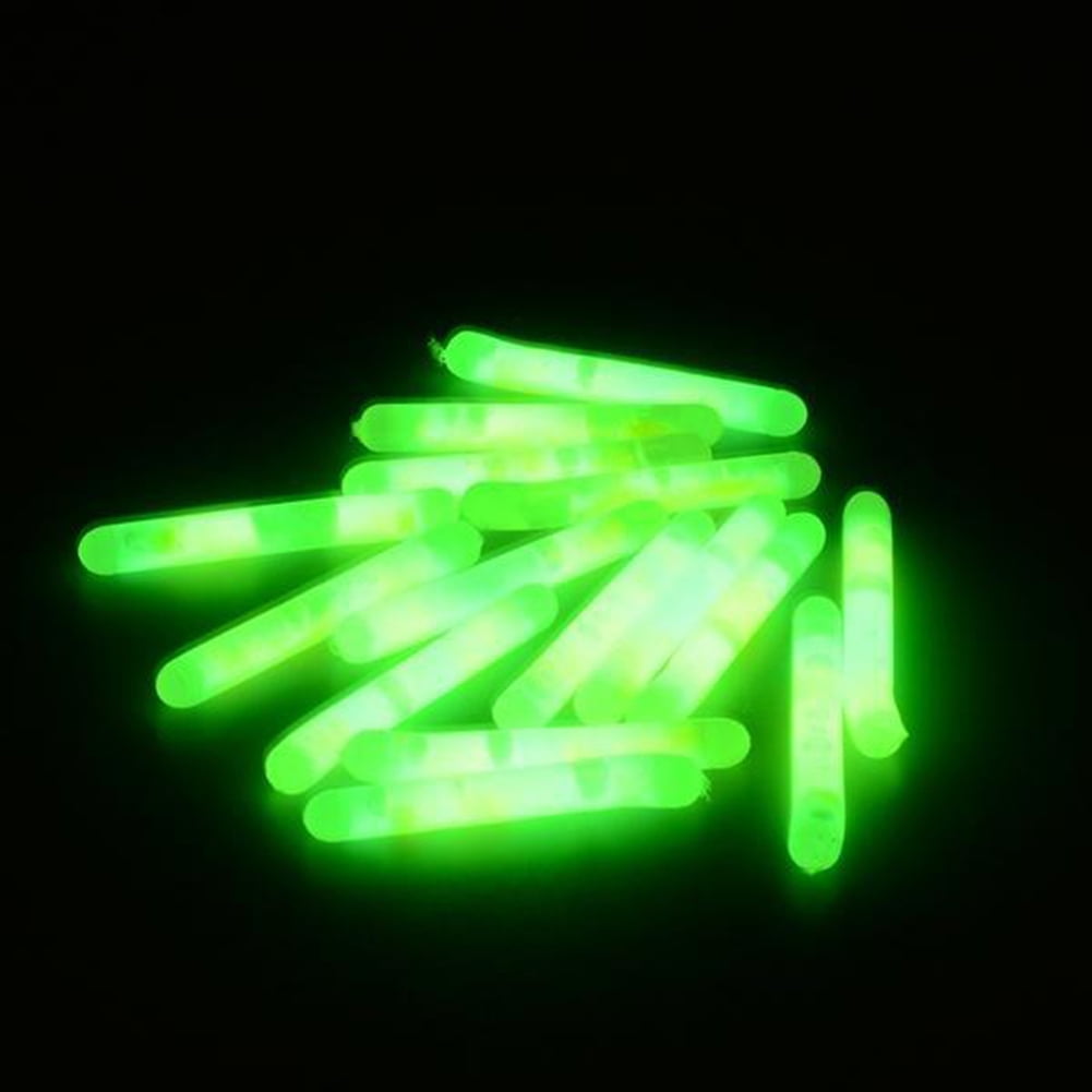 Sijiali 15Pcs Mini Luminous Float Rod Glow in the Dark Fishing Light Stick  Tackle Tool 