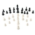 thumbnail image 1 of Sijiali 32Pcs/Set Black & White Plastic Medieval Chess Pieces Game Chessmen 65/75/95mm, 1 of 4