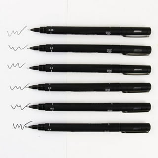 Bobasndm Micro Fineliner Drawing Art Pens: 12 Black Fine Line