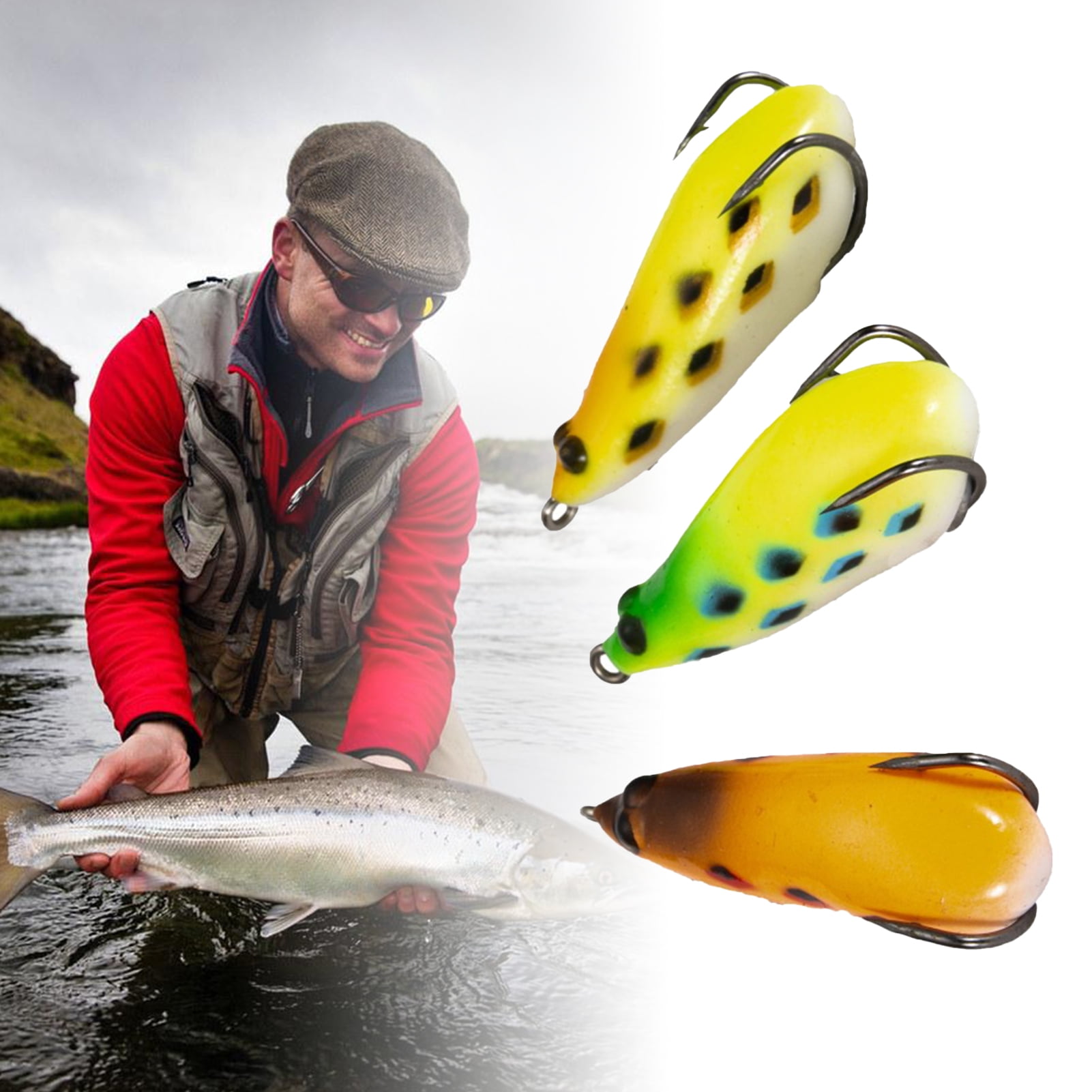 Sijiali Fishing Lure High Simulation Eyes Vivid Silicone Spot ...