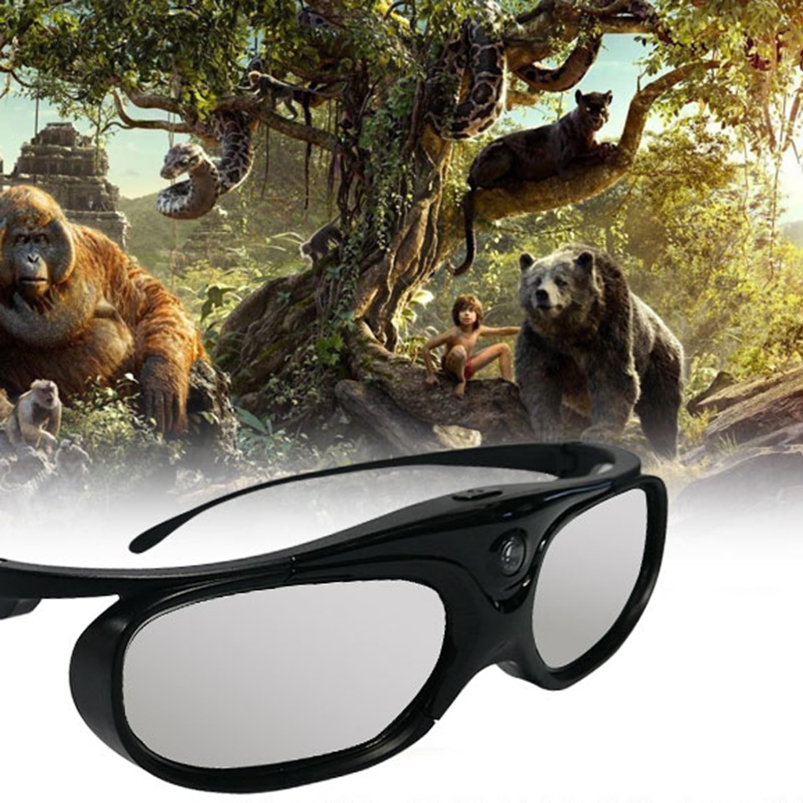 Sijiali GL2100 3D Glasses Smart Highdefinition Image Rechargeable Black Active Shutter Movie
