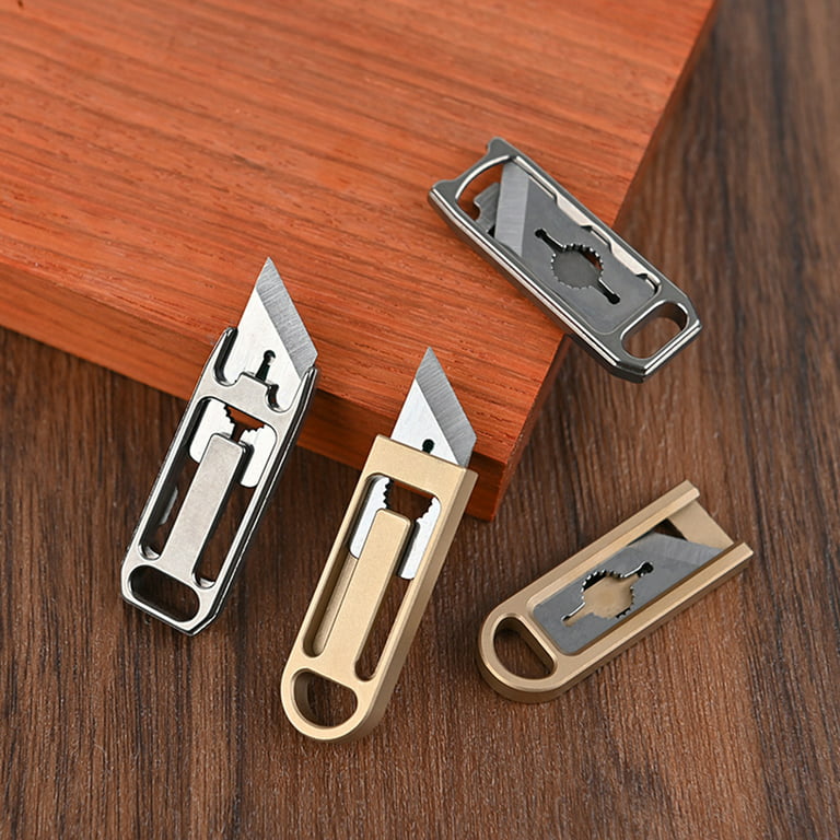Sijiali Mini Knife Small Sharp Cutter Titanium Alloy Box Cutter