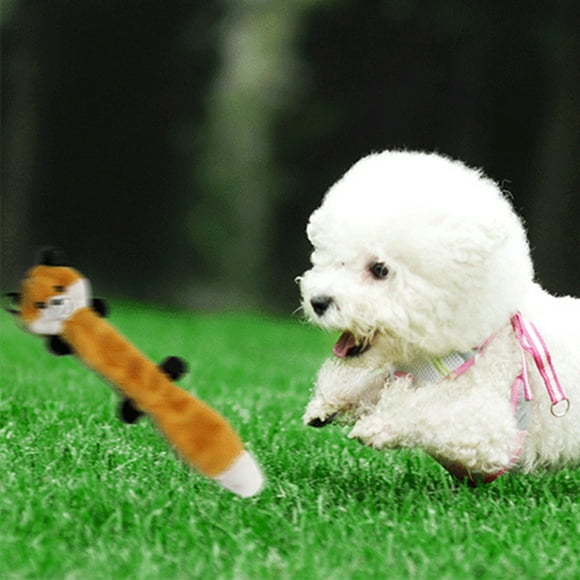 Sijiali Pet Dog Cats Puppy Cute Squirrel Raccoon Plush Doll Squeaky Chew Play Bite Toy
