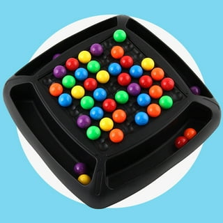 TureClos Rainbow Ball Elimination Game Puzzle Chess Toy Set Kids Bead Board  Game Parent-child Interaction Education Toy for Children 