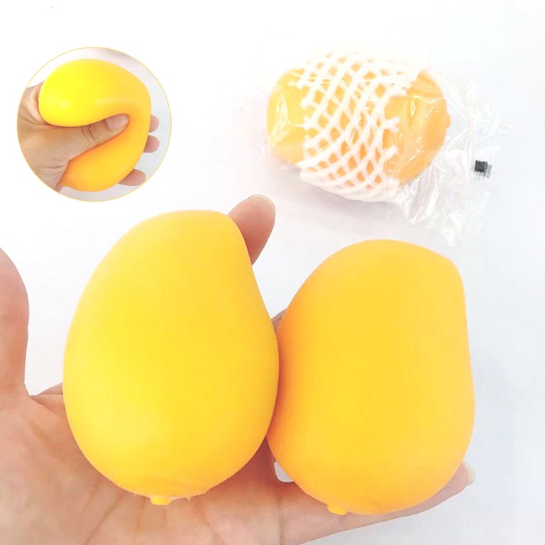 Sijiali Simulated Squeeze Toys Mango Shape Mini Soft Elastic Fruit