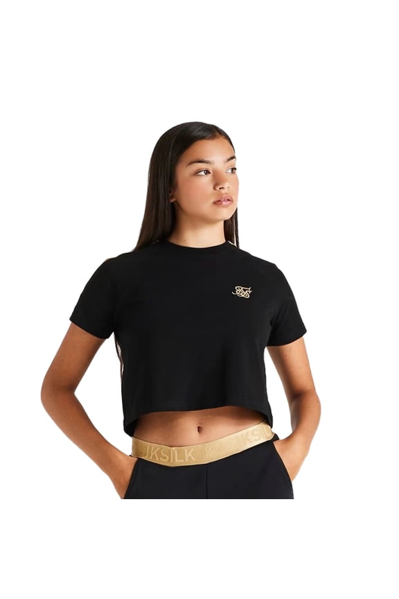SikSilk Girls Metallic Taped Raglan T-Shirt