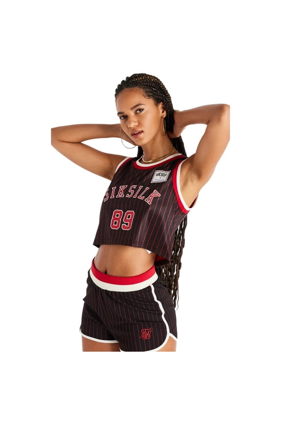 SikSilk Womens Cropped Basketball Tank Top