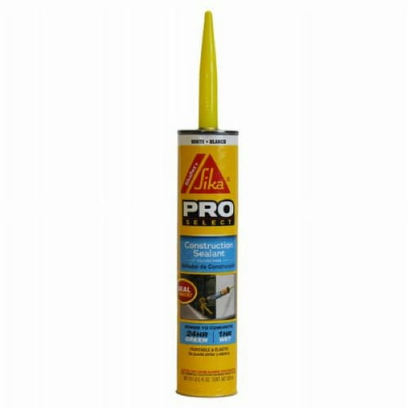 Sika 515309 Pro Select 10.1 oz Tube of White Construction Sealant