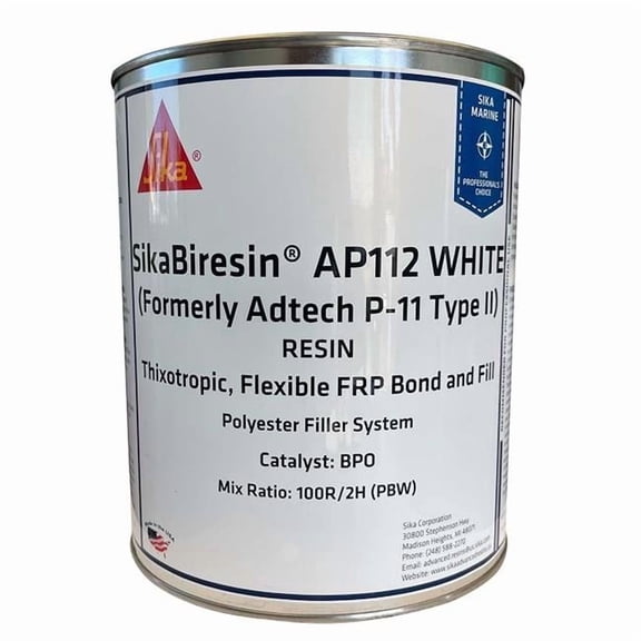 Sika 606128 Biresin AP112 Gallon BPO Hardener Resin for Boat, White