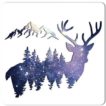 Sika Deer Stencil Template 11.8x11.8 Inch Elk Plastic Drawing Sign for Painting on Wood Wall Floor Canvas Scrapbook Card DIY Art Crafts
