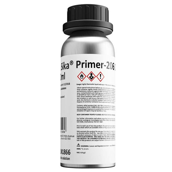 Sika Primer-206 G+P Black 250ml Bottle | Bundle of 2