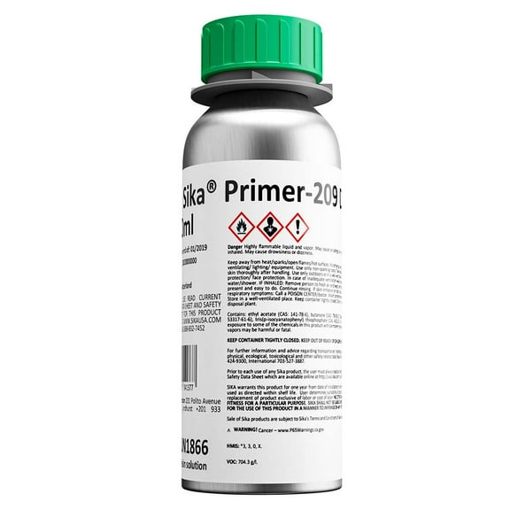 Sika Primer-209 D Black 250ml Bottle | Bundle of 2