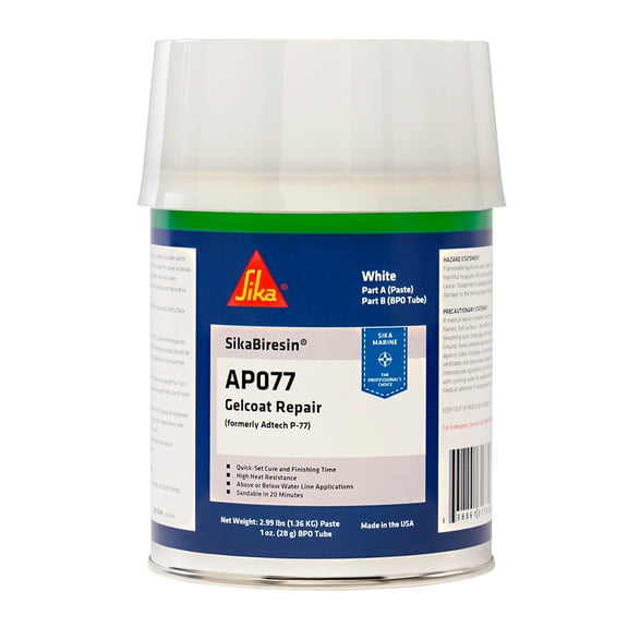 Sika SikaBiresin® AP077 + BPO Cream Hardener - White - Quart | Bundle of 2