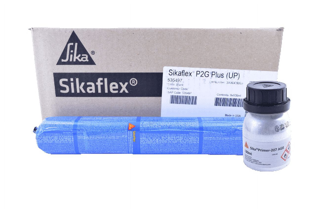 SikaFlex P2G+ Auto Glass Urethane, Adhesive Sealant 9 (600ml) Sausages