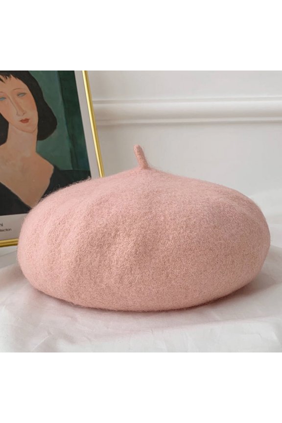 Adult Hat, Women's Autumn And Winter Woolen Beret, Korean Version, Octagonal Painter Hat, Retro British Pumpkin Bud Hat Trend