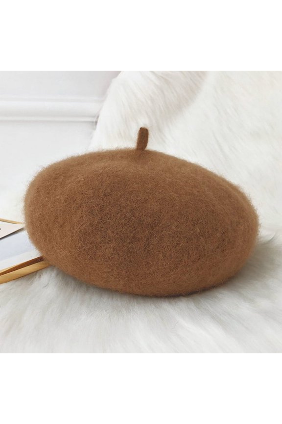 Adult Hat, Women's Autumn And Winter Woolen Beret, Korean Version, Octagonal Painter Hat, Retro British Pumpkin Bud Hat Trend