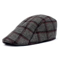 thumbnail image 1 of SikaFu Autumn And Winter Cotton Old Man Hat Retro Checkered Berets Forward Hat Men's Peaked Hat Outdoor Travel Hat, 1 of 5