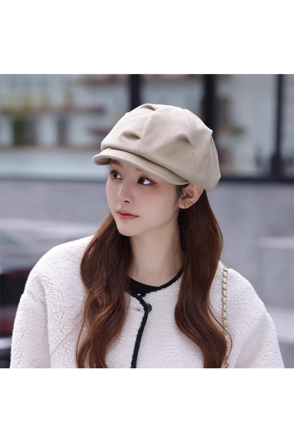 Autumn And Winter Fashion Versatile Retro Octagonal Hat Female Korean Edition Painter Japanese Leisure Style Belle Duck Tongue Hat