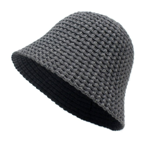 SikaFu Autumn And Winter New Wool Pot Hats, Huafeg Hat Female Warm Barrel Hat, Wool Knitted Hat