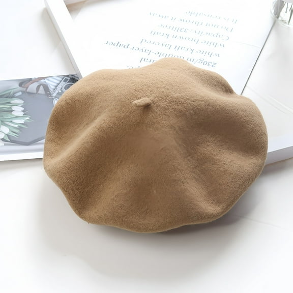 SikaFu Autumn And Winter Wool Beret Women's Instagram Style Casual Versatile Painter Hat Retro Fashion Bud Hat Winter Hat Women
