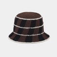 thumbnail image 1 of SikaFu Autumn Winter Cotton Patchwork Warm Fisherman Hat Bucket Hat Outdoor Travel Sun Cap For Girl And Women 201, 1 of 6