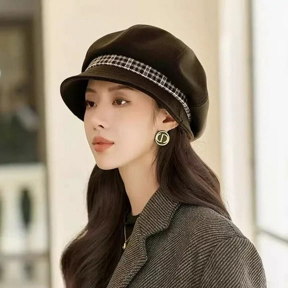 SikaFu Autumn Winter Elegant Beret Women Vintage Warm Solid Color Lady Retro High Quality Female Thick Beanie Girls Hats 모자 Gorras