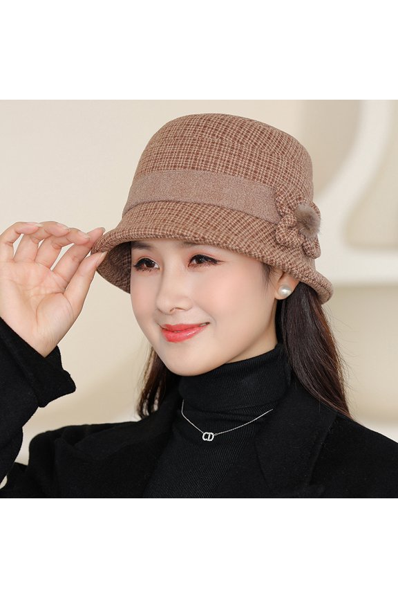 Autumn And Winter Hat Ladies Mao Woors, Momo Momes Mother Mom Fisherman Hat Winter Grandma Catron Mother -In -Law Mother -In Mother -In Mother Cotton Hat