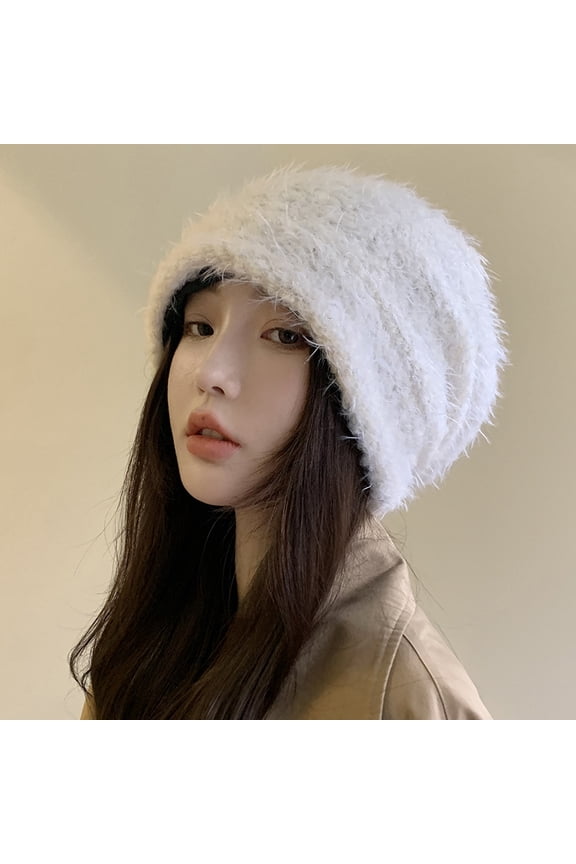 Autumn And Winter Small Fresh Sweet Wool Cap Female Version Of The Ear Protective Ear -Keeping Baoshow Head Hat Net Red Pile Hats And Knitted Caps