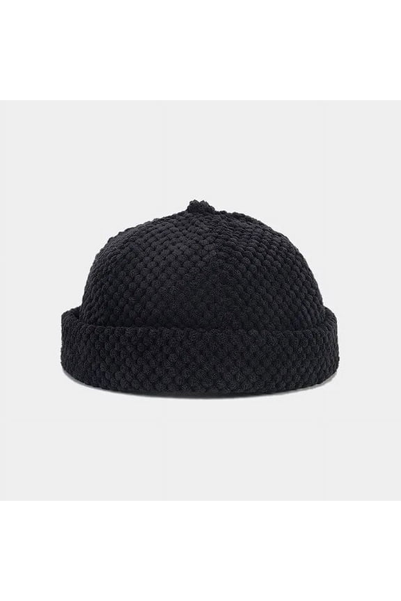 Autumn and Winter Polyester Warm Solid Docker Cap Brimless Hat Beanie Landlord Sailor Cap Men and Women 112