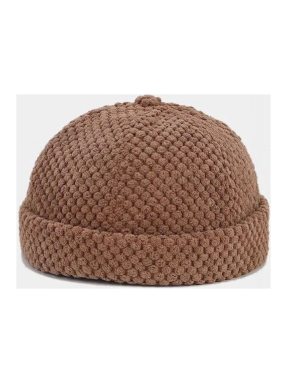Autumn and Winter Polyester Warm Solid Docker Cap Brimless Hat Beanie Landlord Sailor Cap Men and Women 112