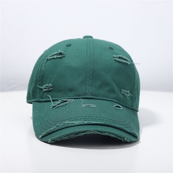 SikaFu Baseball Hat Female New Spring And Summer Wild Soft Top Hip Hip Hip Hip -Hop Hats Outdoor Student Retro Personality Broken Hole Shading Cap
