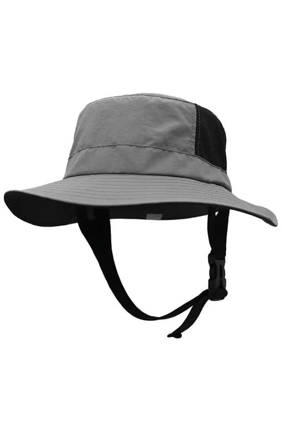 Beach Surf Cap Mesh Breathable Sun Hat UPF50+ Summer Outdoor Fishing Belt Chin Adjustable Bucket Hat Water Sport Unisex