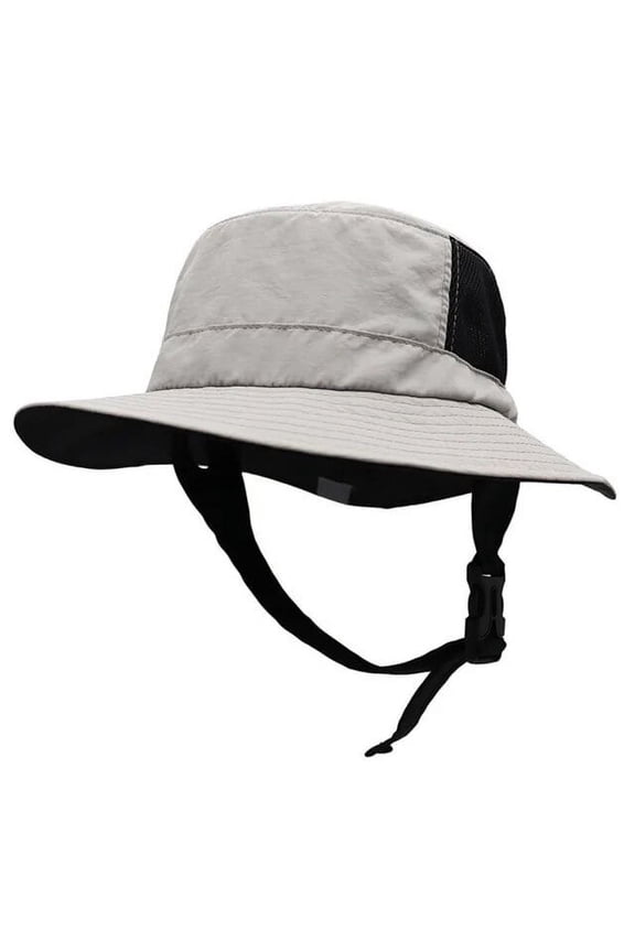 Beach Surf Cap Mesh Breathable Sun Hat UPF50+ Summer Outdoor Fishing Belt Chin Adjustable Bucket Hat Water Sport Unisex