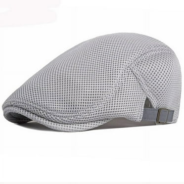 SikaFu Beret Breathable Spring Summer Mesh Cap Men Women Sun Hat Adjusted Ivy Newsboy Flat Cap Beret Hat Cabbie Driver Beret Cap