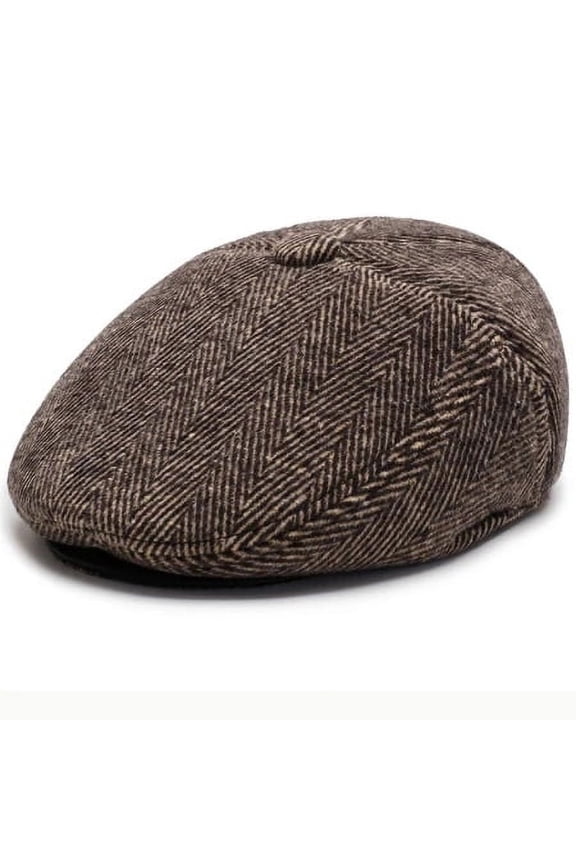 Beret Cap Autumn Winter Beret Thick Warm Earflap Cap Men Vintage Wool Felt Hat with Ear Flap Male Newsboy Ivy Flat Cap