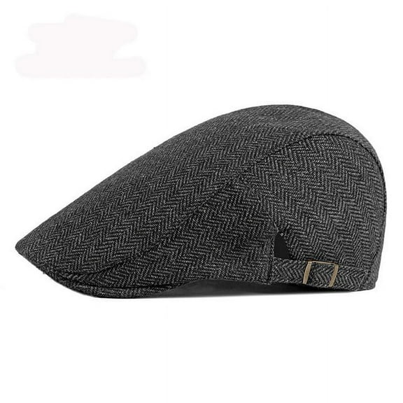 SikaFu Beret Cap Autumn Winter Cap for Men Women Vintage Striped Men Hat Adjustable Ivy Newsboy Flat Cap Retro Cabbie Men Berets