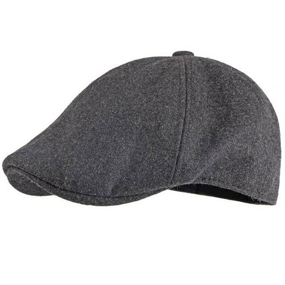 SikaFu Beret Cap Autumn Winter Wool Hat Solid Black Grey Octagonal Newsboy Cap Men Vintage Artist Painter Beret Hat Mens Berets
