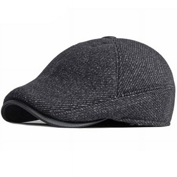 SikaFu Beret Cap Men Autumn Winter Hat Male Adjustable Ivy Newsboy Flat Cap Berets for Men Vintage Artist Painter Wool Beret Hat