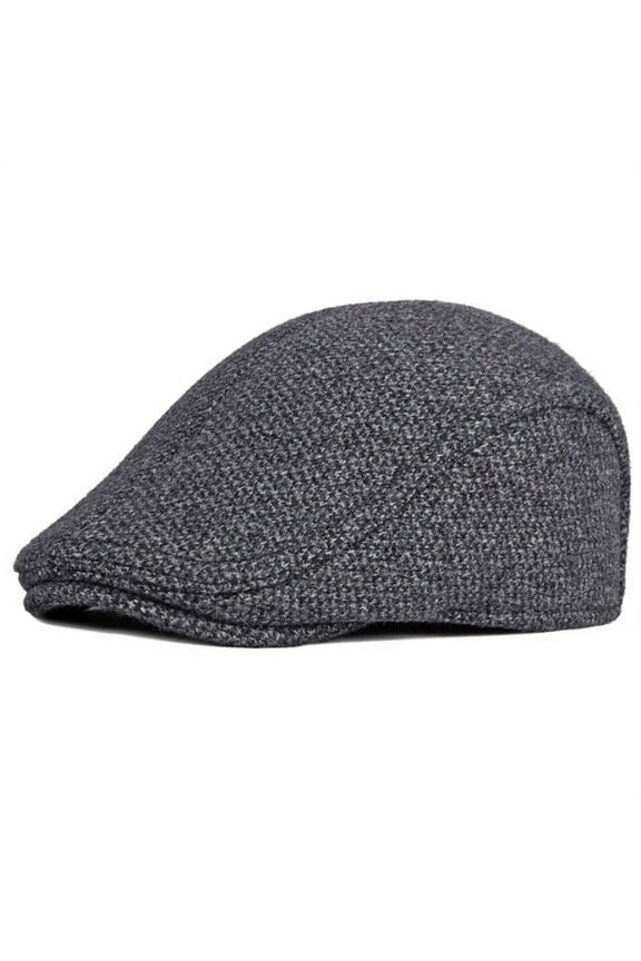 Beret Cap New Men Wool Hat Autumn Winter Hats with Ear Flaps Male Thick Warm Vintage Ivy Newsboy Flat Cap Beret Hats