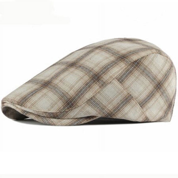 SikaFu Beret Cap Spring Summer Men Women Hat Vintage Plaid Artist Painter Hat Adjustable Ivy Gastby Newsboy Flat Cap Men Berets