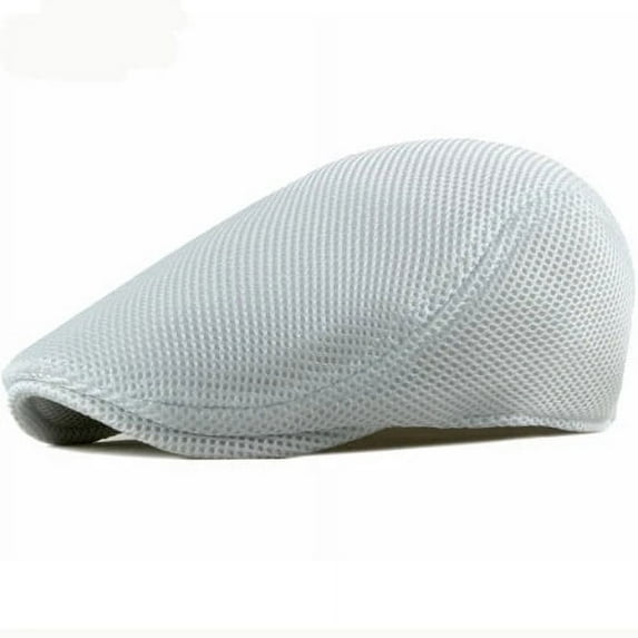 SikaFu Beret Cap Spring Summer Sun Hats for Men Women Artist Painter Flat Cap Solid Plain Breathable Mesh Cap Vintage Men Berets