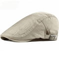 thumbnail image 1 of SikaFu Beret Cap Vintage Men Women Newsboy Ivy Flat Cap Adjustable Spring Summer Sun Hat Retro Men Berets Cabbie Driver Men Cap, 1 of 6