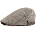 thumbnail image 1 of SikaFu Beret Cap Vintage Plaid Women Men Wool Hat Cap Retro Adjust Ivy Flat Newsboy Cap Artist Painter Hat Autumn Winter Berets, 1 of 6