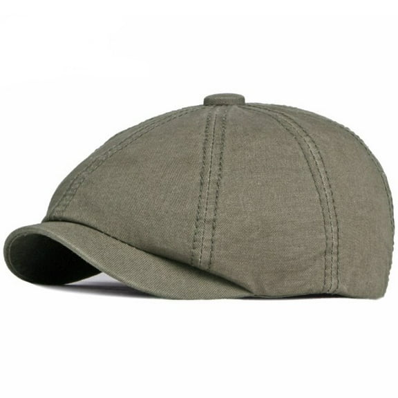 SikaFu Beret Men Women Solid Plain Cotton Beret Cap Hat Adjustable Octagonal Newsboy Cap Unisex Vintage Artist Painter Beret Hat