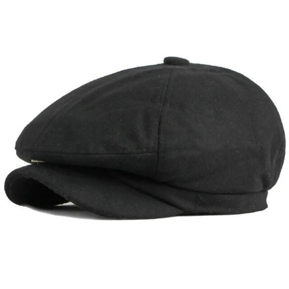 SikaFu Berets Autumn Winter Hat for Men Women Retro Octagonal Newsboy Cap Vintage Plain Men Wool Beret Hat Male Female Beret Cap