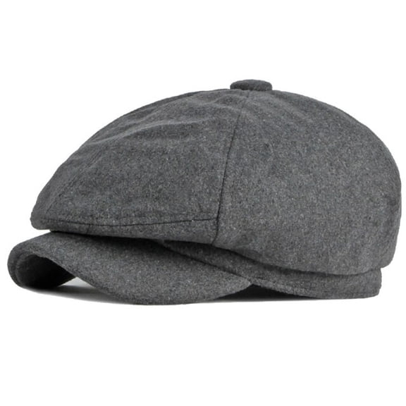 SikaFu Berets Autumn Winter Hat for Men Women Retro Octagonal Newsboy Cap Vintage Plain Men Wool Beret Hat Male Female Beret Cap