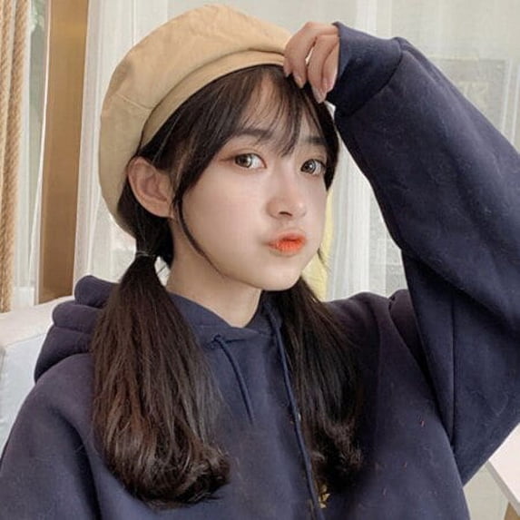SikaFu Berets Ladies Spring Summer Thin Women Hat Breathable Cotton Artist Painter Cap Ladies Solid Plain Beret Hat Newsboy Cap