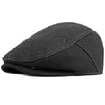 thumbnail image 1 of SikaFu Berets Men Cap Thick Warm Wool Beret Hat with Ear Flap Retro Ivy Newsboy Flat Cap Male Ajustable Autumn Winter Beret Cap, 1 of 6